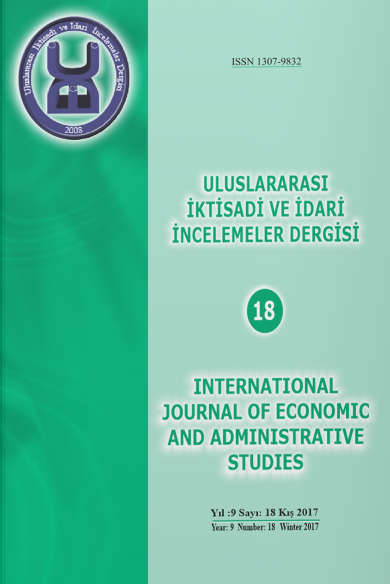 Uluslararası İktisadi ve İdari İncelemeler Dergisi